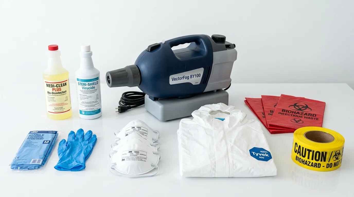 Professional biohazard remediation crew working in McMinnville