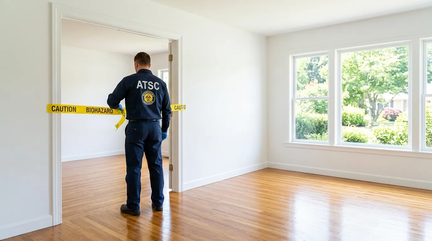 Certified biohazard cleanup crew performing Trauma Scene Cleanup in McMinnville